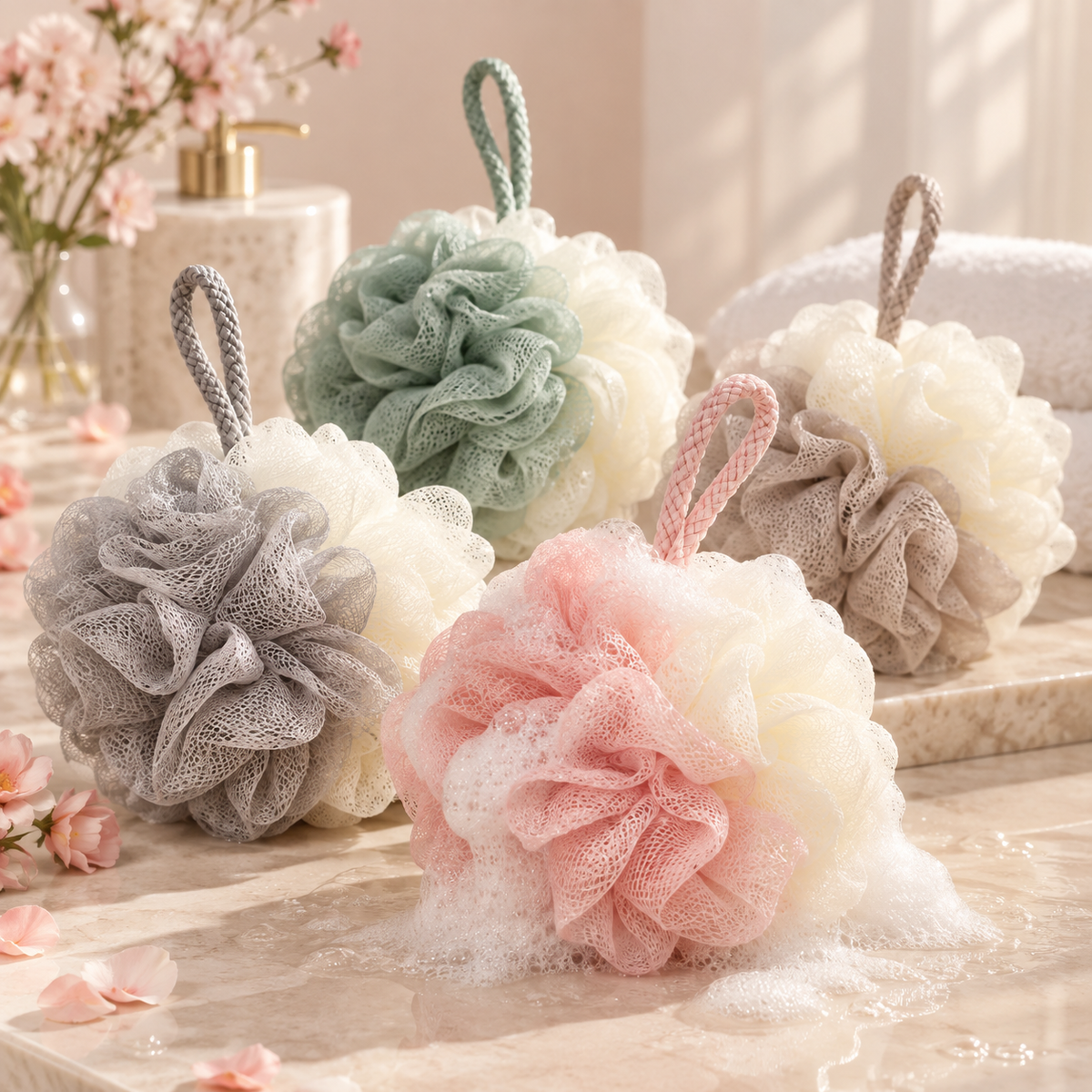 Soft Mesh Bath Shower Sponge